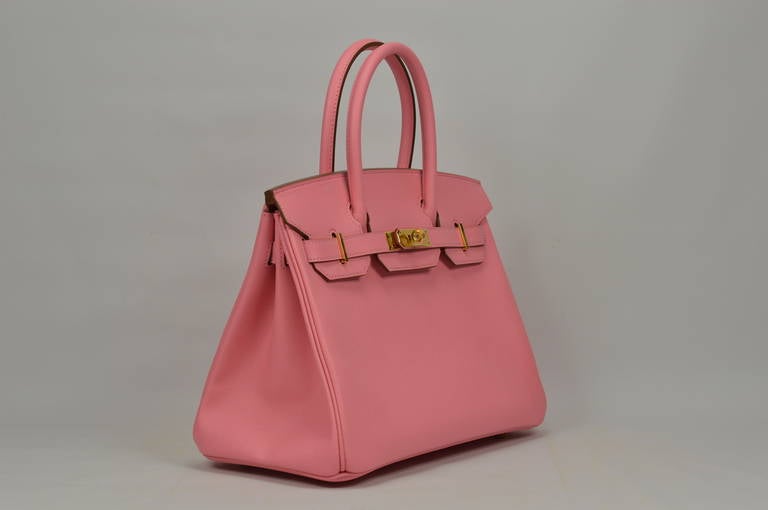 2014 \u0026quot;New Color \u0026quot; HERMES Birkin Bag 30cm \u0026quot;Rose Confetti\u0026quot; Gold ...