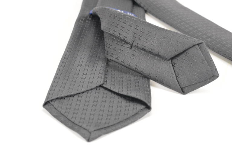 Hermès Tie Faconnée Grey color (