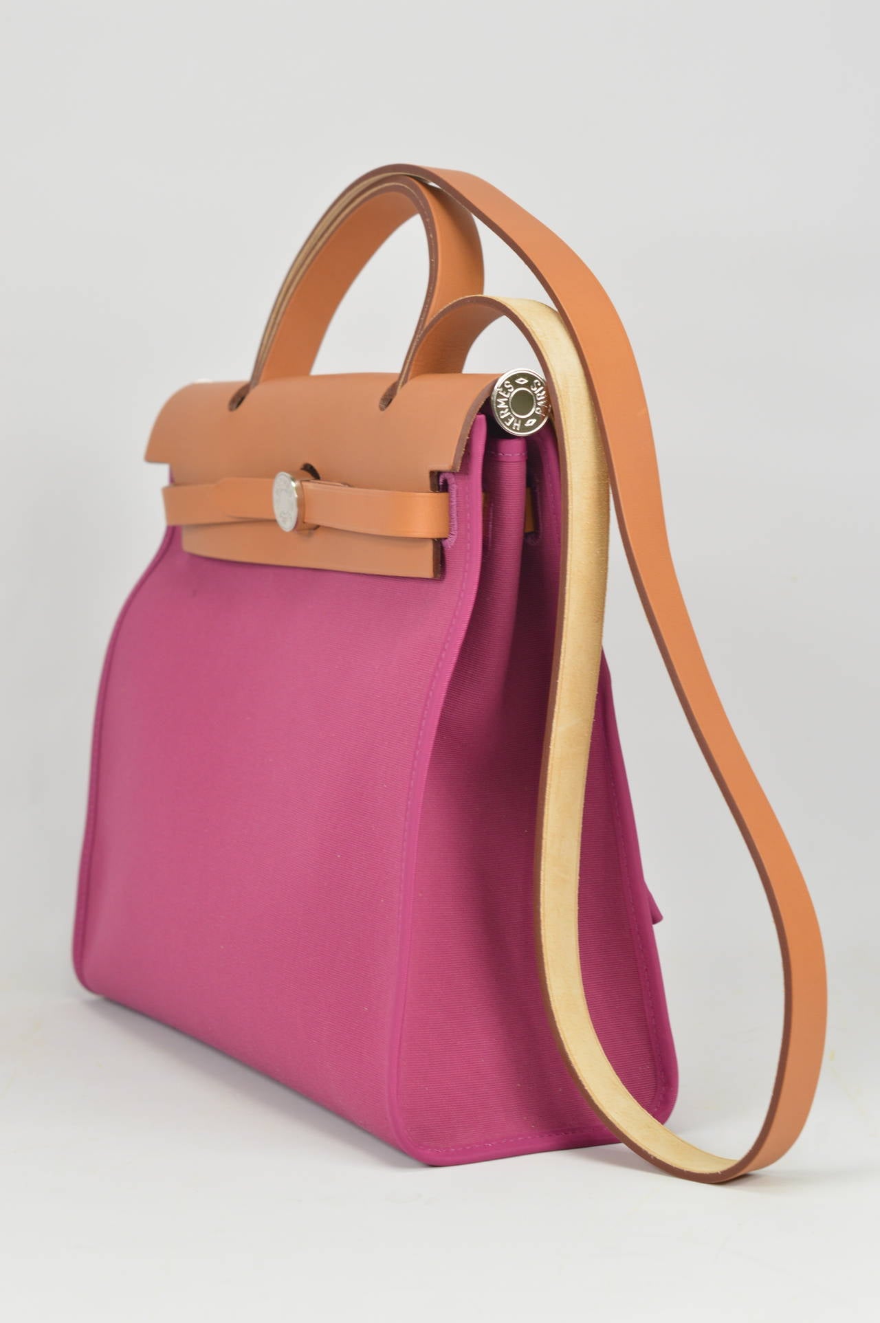 2014 Hermes Handbag Herbag 31cm Tosca-Naturel color, Palladium ...  