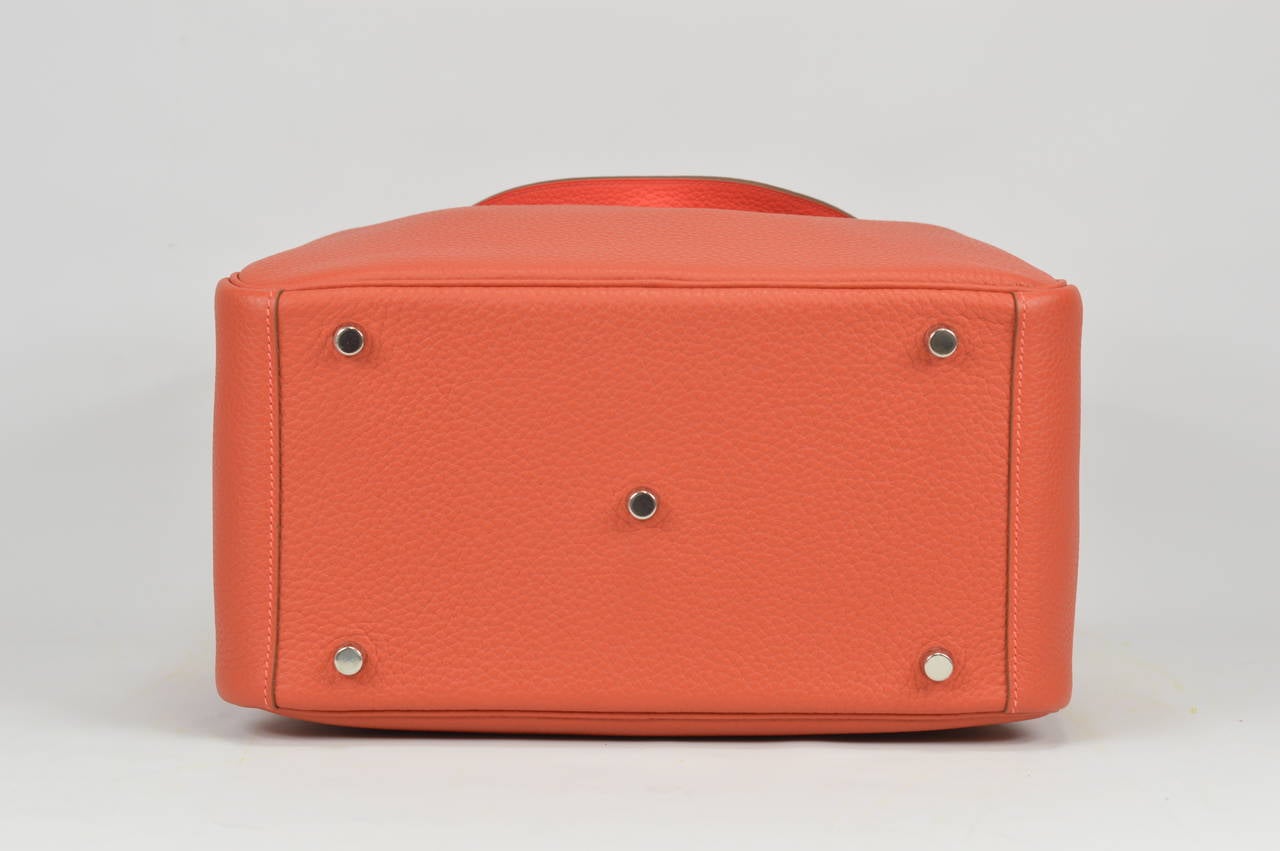 2014 Hermes Bag Lindy 30cm Sanguine & Rose Jaipur color Palladium Hardware 1