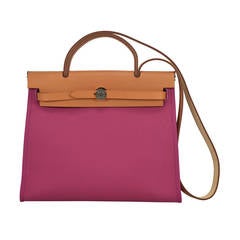 HERMÈS Bag HERBAG 31cm Tosca Nature color Palladium Harware