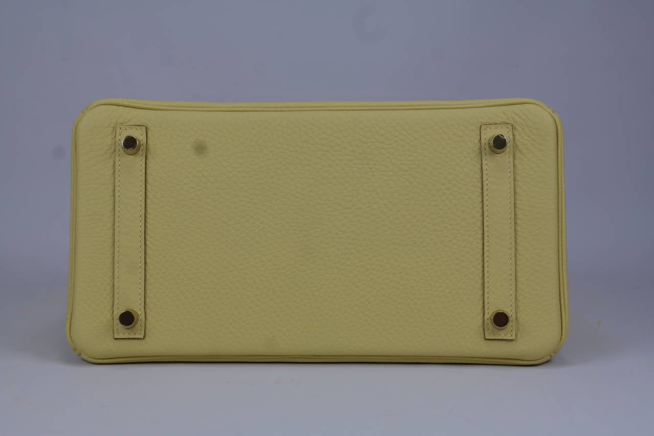 2014 HERMES Birkin Bag 30cm Jaune Poussin Togo Gold Hardware at ...