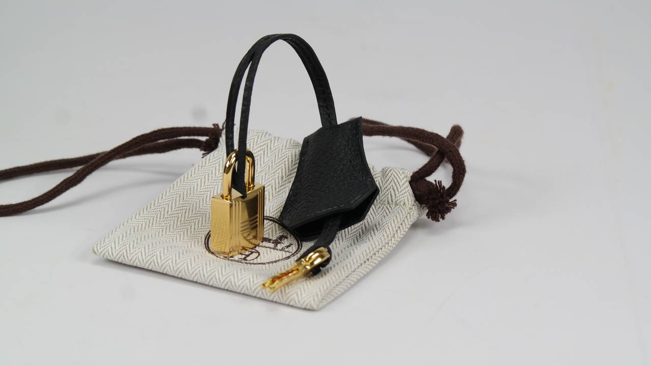 2014 HERMES Birkin Bag 25cm Black Veau Togo Gold Hardware 6