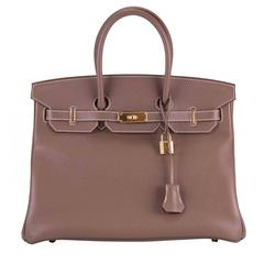 Hermes Birkin 35 Etoupe Gold Hardware 2015.