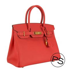 Hermes Handbag Birkin 30 Epsom  Pink JaipurGold Hardware 2015.