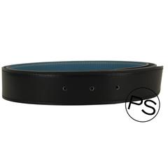 Hermes Belt 32 mm 90cm Box Togo Leather Blue Gold Hardware Reversible 2015