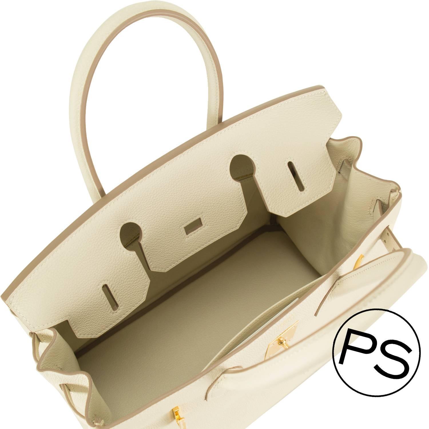 Hermes Handbag Birkin 30 Togo Craie Gold Hardware 2015. For Sale ...  