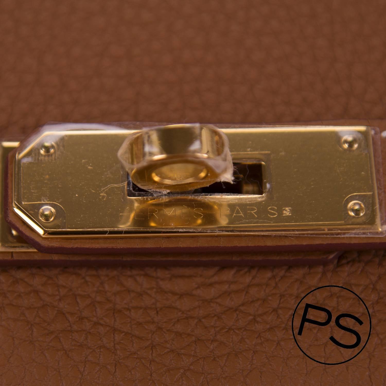Hermes Birkin 35 Togo Brown Gold Hardware 2015. at 1stdibs  
