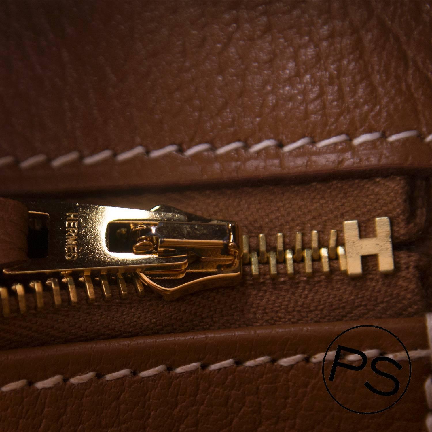hermes handbag birkin 35 togo craie palladium hardware  