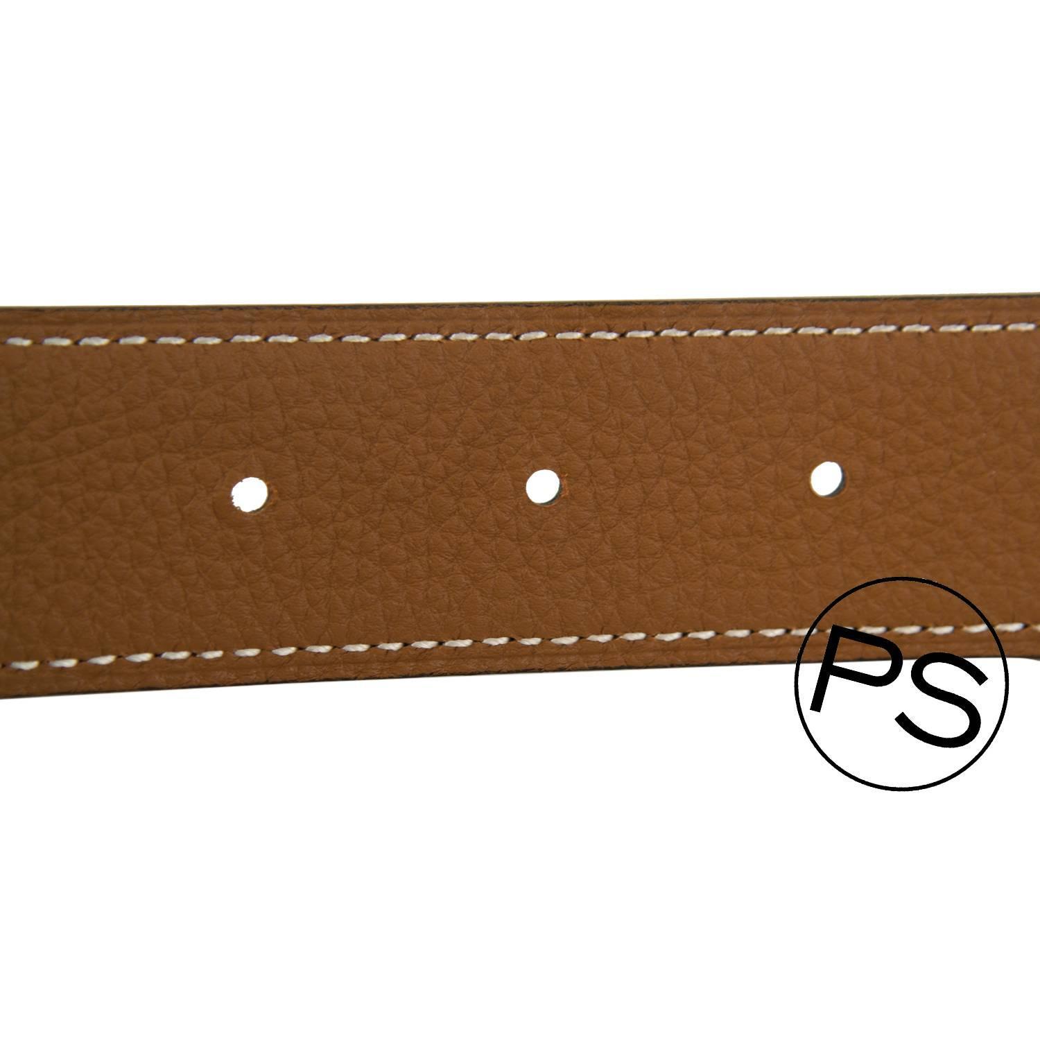 replica birkin bags - Hermes Belt H 32 mm 90cm Box Togo Leather Black Brown Palladium ...