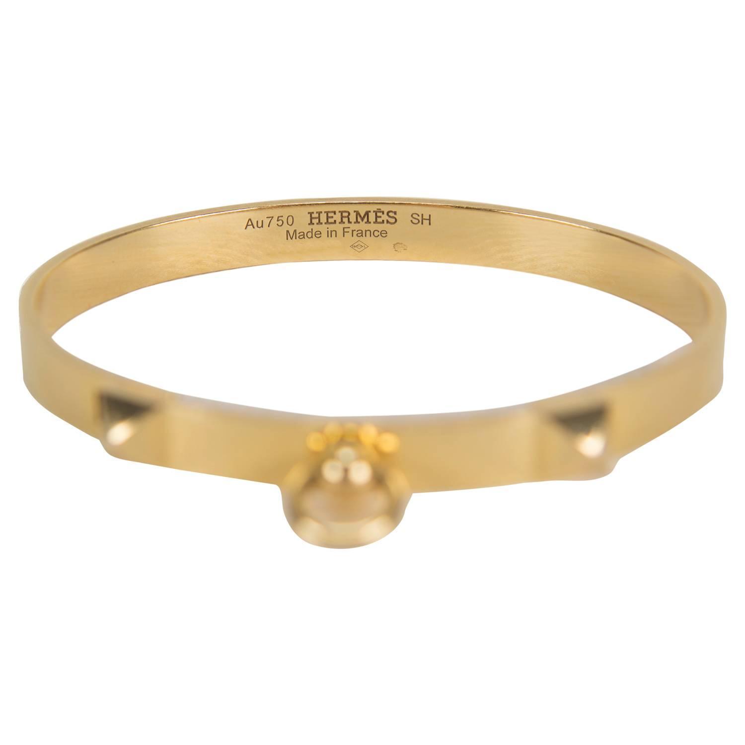 HERMES Bracelet KELLY DOUBLE TOUR S Lizard Niloticus Palladium ...  
