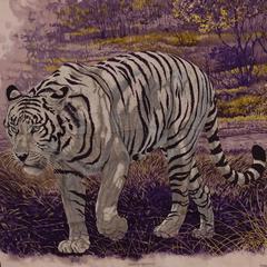 Hermes Carre  Tigre du Bengale Grey, Purple 2012