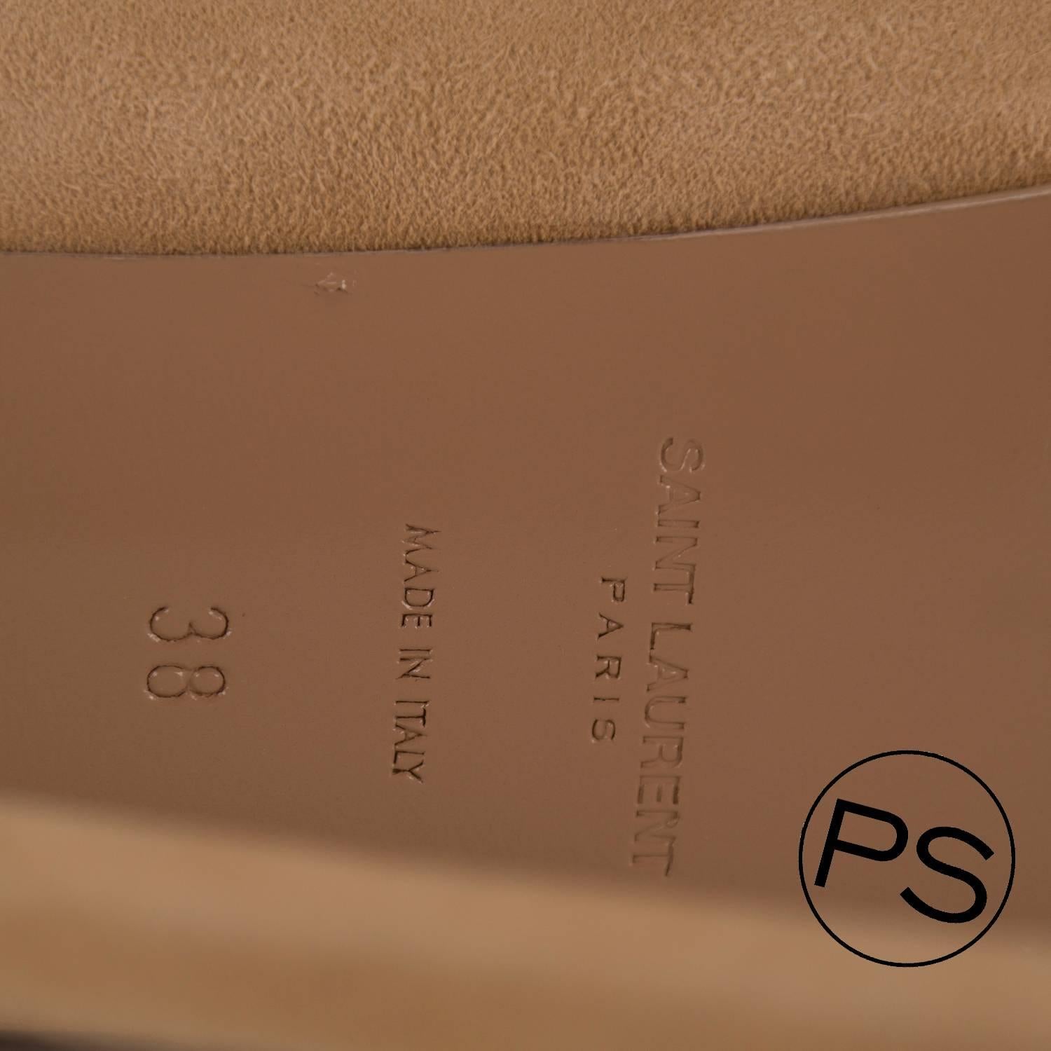 Brown Yves Saint Laurent  Escarpins 38 Tribute patent-leather pumps Beige 2013