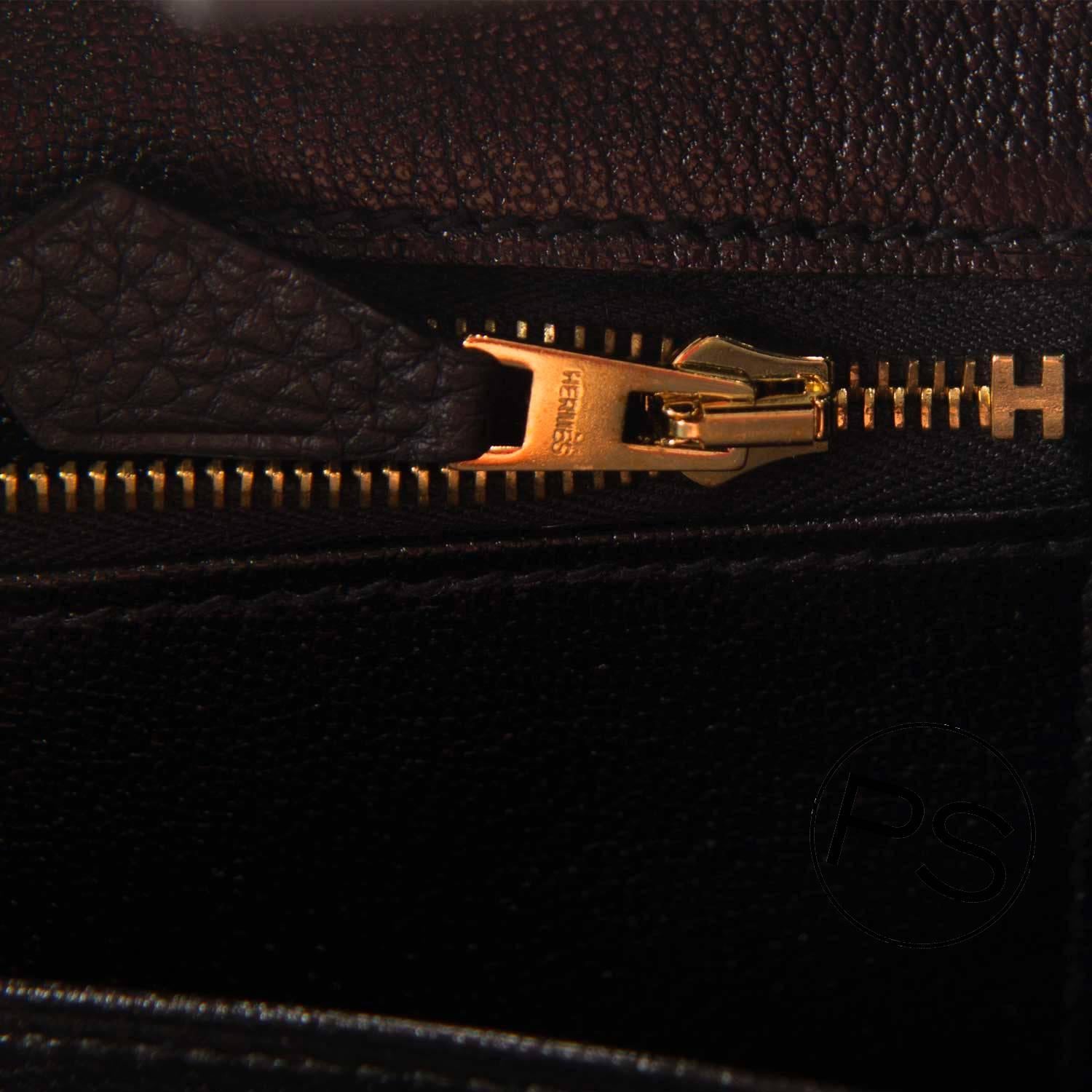 Hermes Handbag Birkin 30 Togo Black Gold Hardware 2015. 4