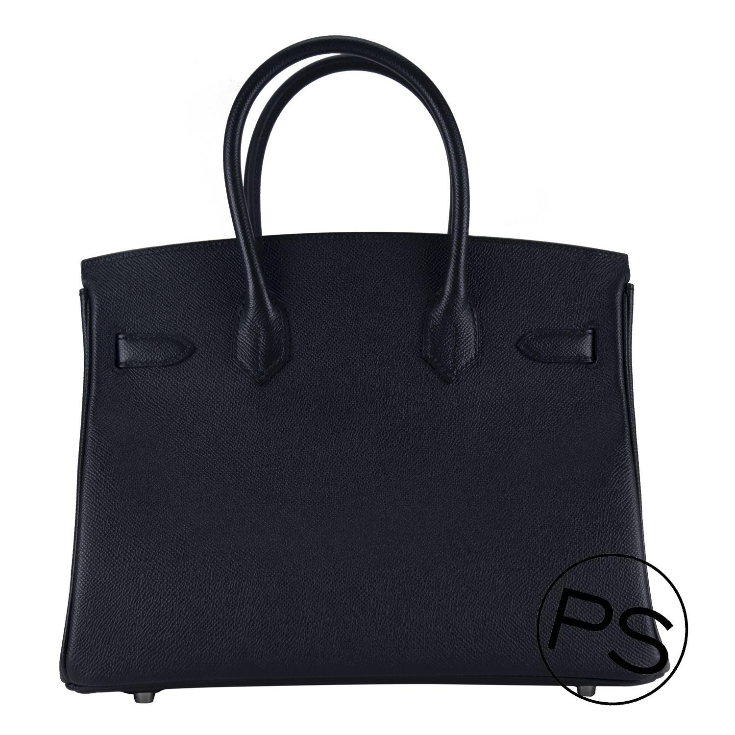 Hermes Handbag Birkin 30 Togo Black Palladium Hardware 2015. In New Condition In Miami, FL