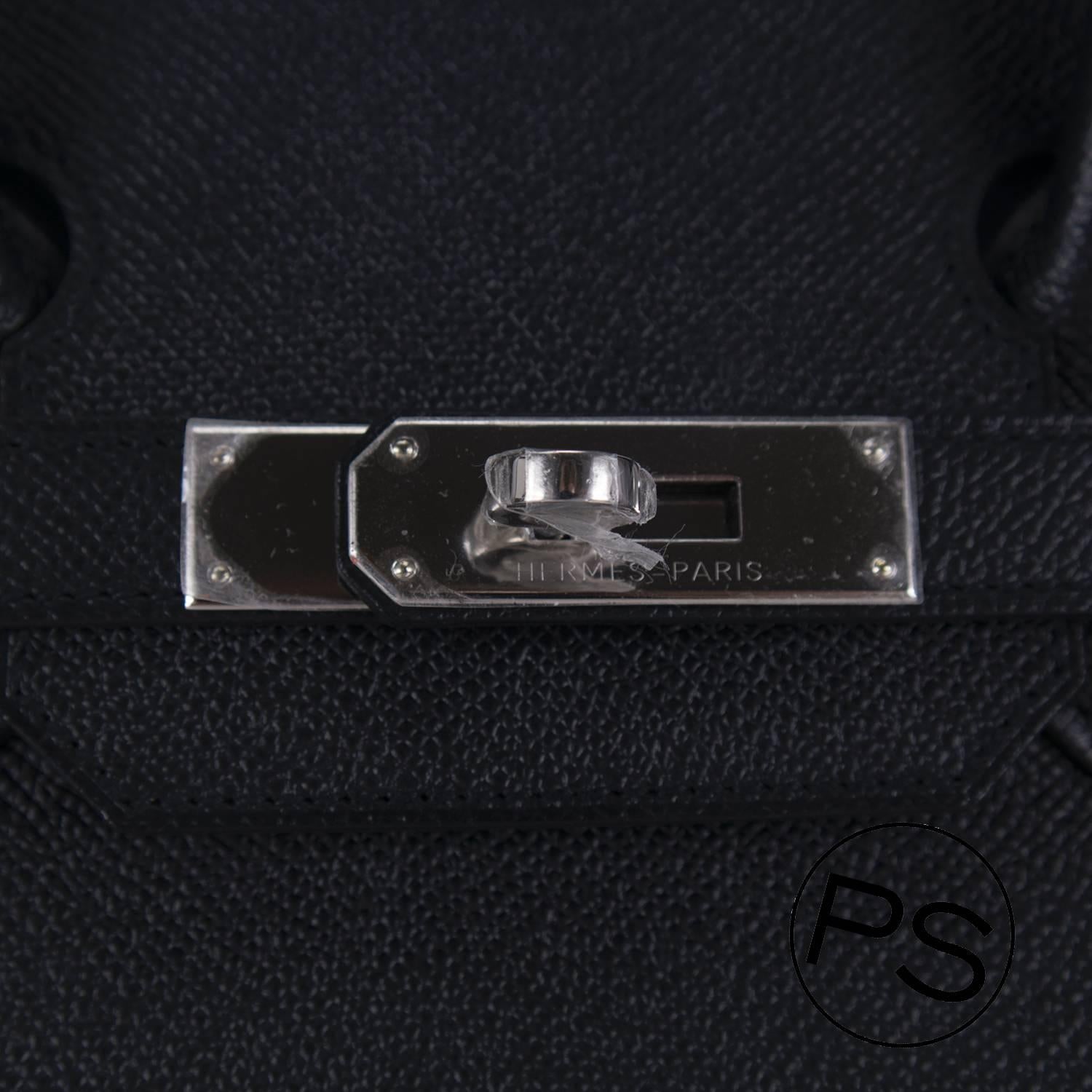 Hermes Handbag Birkin 30 Togo Black Palladium Hardware 2015. 1