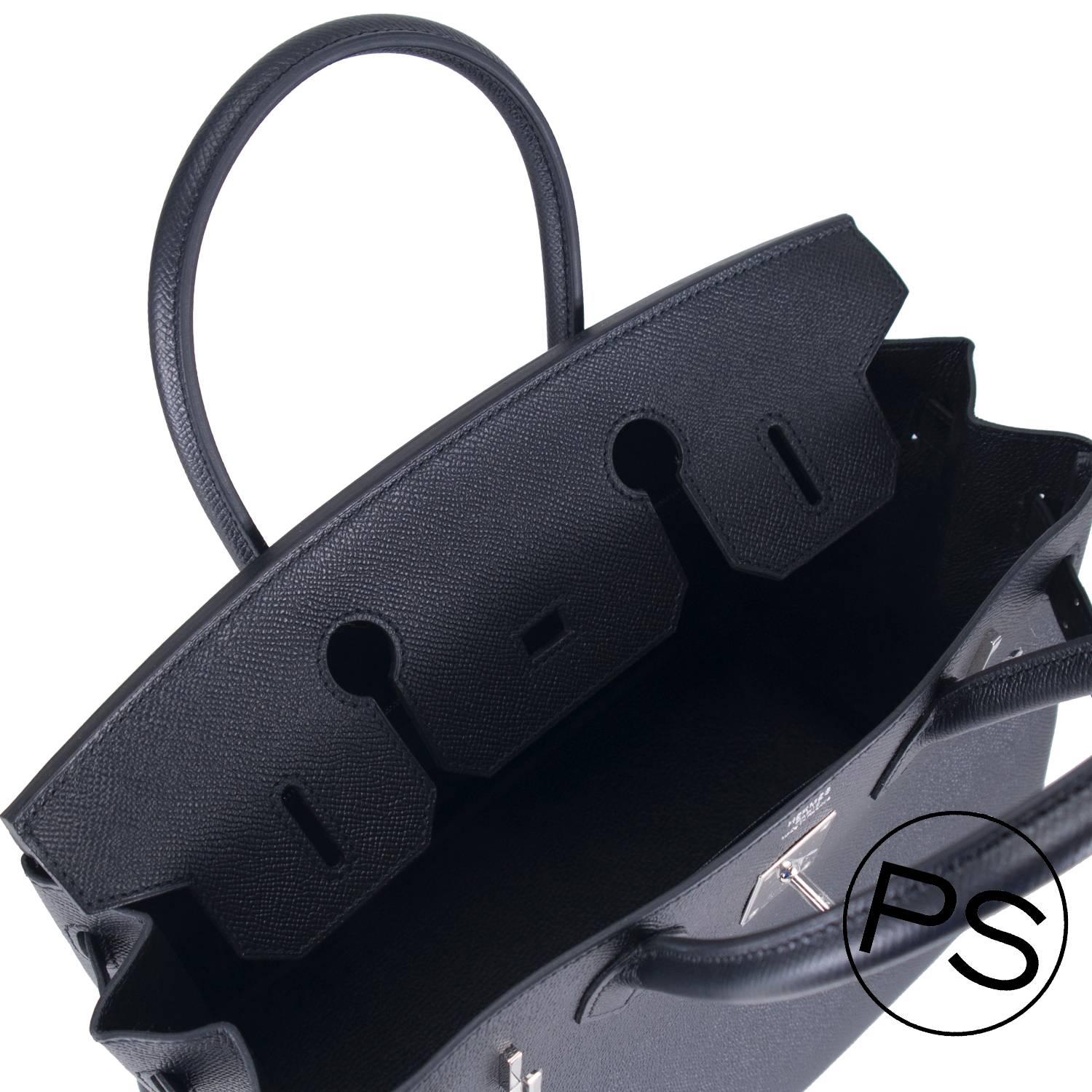 Hermes Handbag Birkin 30 Togo Black Palladium Hardware 2015. 3