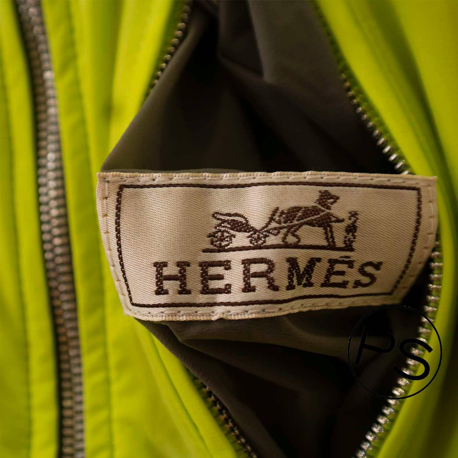 Men's Hermes Jacket reversible Green, Lime green 2013