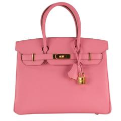Hermes Handbag Birkin 30 Epsom Pink Confetti Gold Hardware 2015.