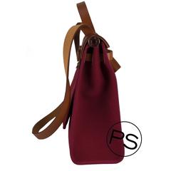 Hermes Herbag Zip 31 Officier Hunter 30 Ruby Fauve Palladium Hardware 2015.