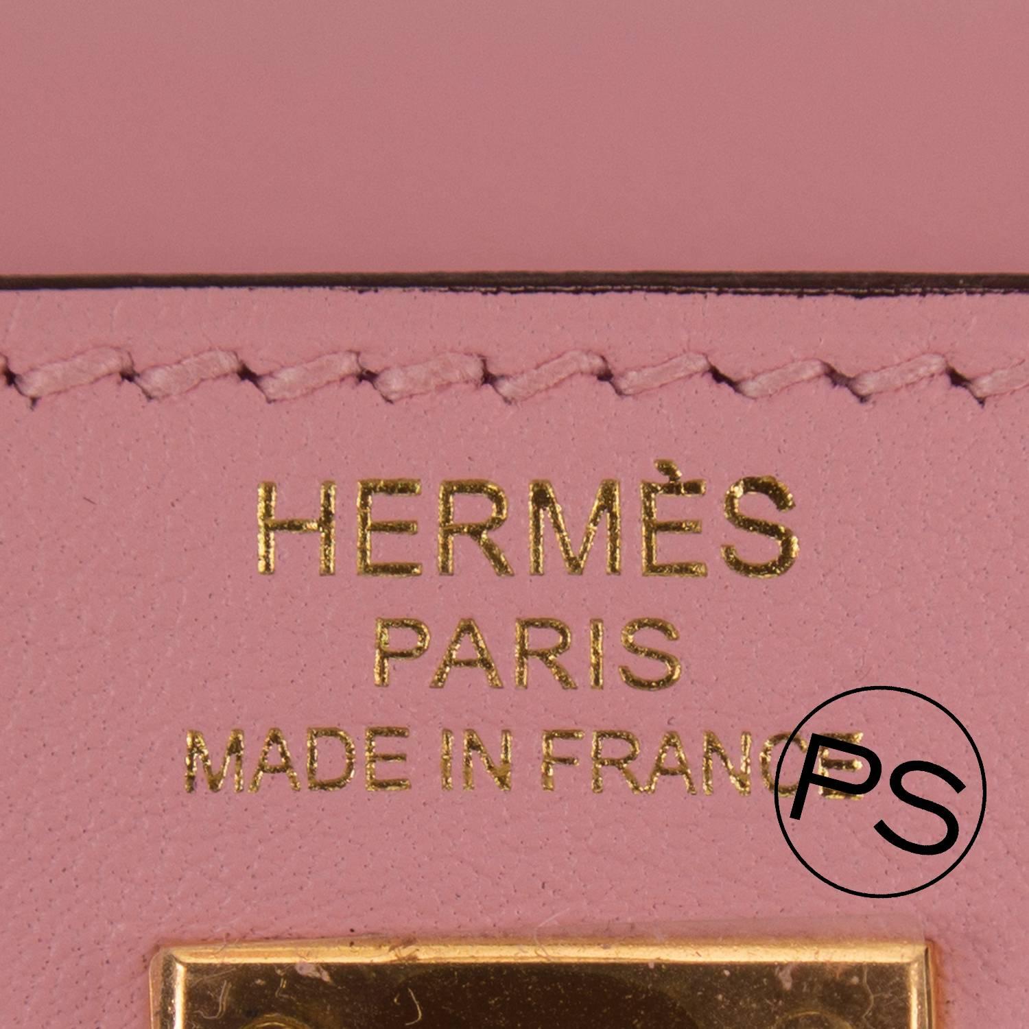 Hermes Handbag Kelly II Retourne  25 Swift Pink Sakura Gold Hardware 2015. 2