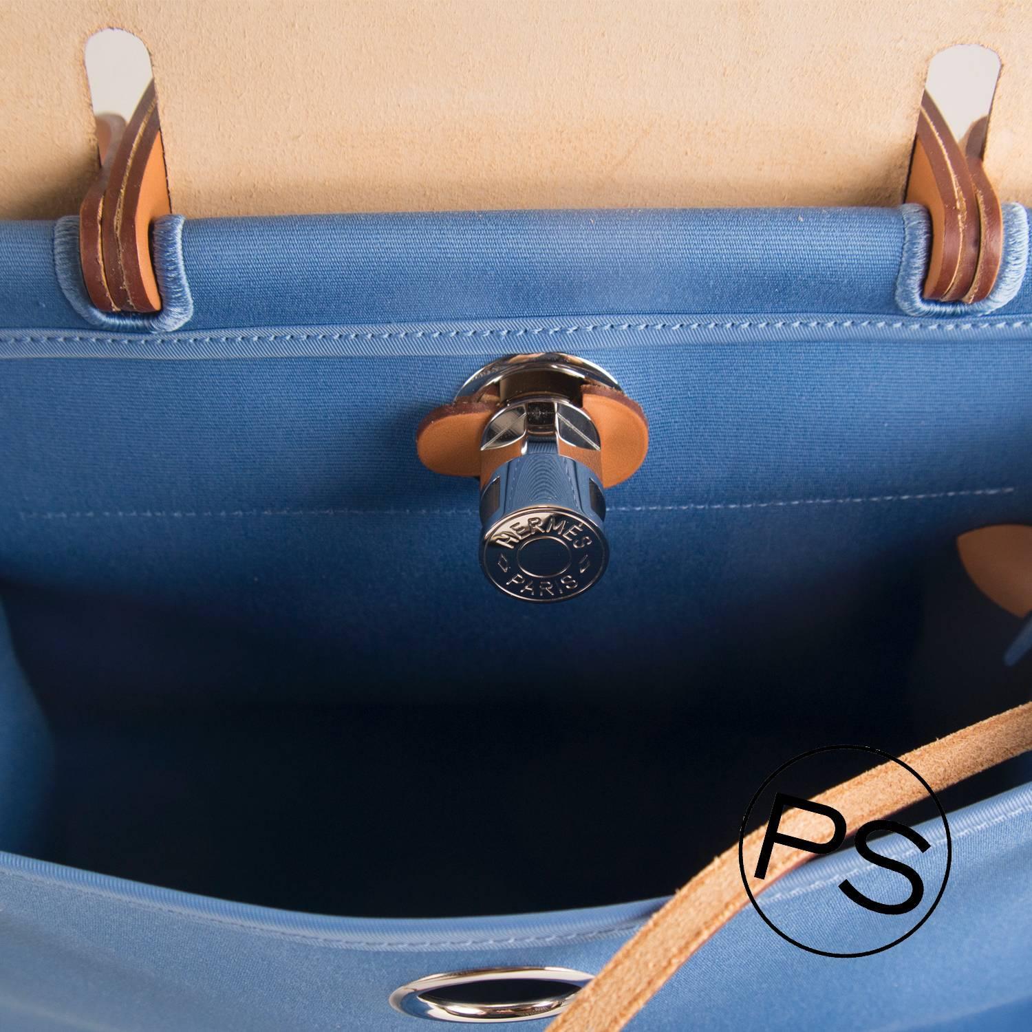 Hermes Herbag Zip 31 Officier Hunter Blue Palladium Hardware 2015 ...  