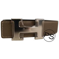 Hermes Belt 32 mm 100cm Swift Epsom Black Etoupe Reversible Palladium Hardware 2