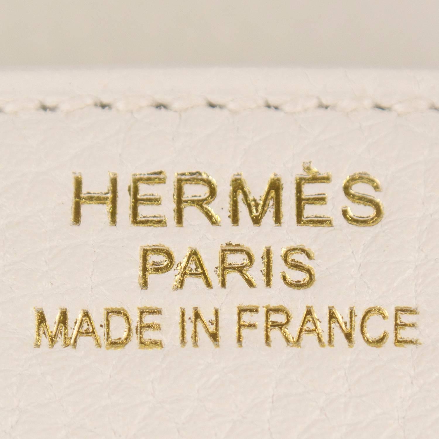 Hermes Birkin 35 Taurilluon Clemence White Gold Hardware 2016. 2