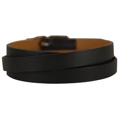 Hermes Bracelet Cuir Hapi Leather Chamonix Black Palladium Hardware 2016