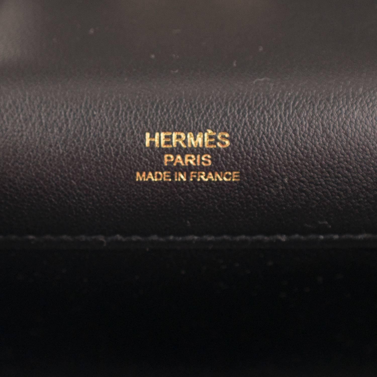 Hermes Kelly Swift Black Gold Hardware 2016. For Sale at 1stdibs  