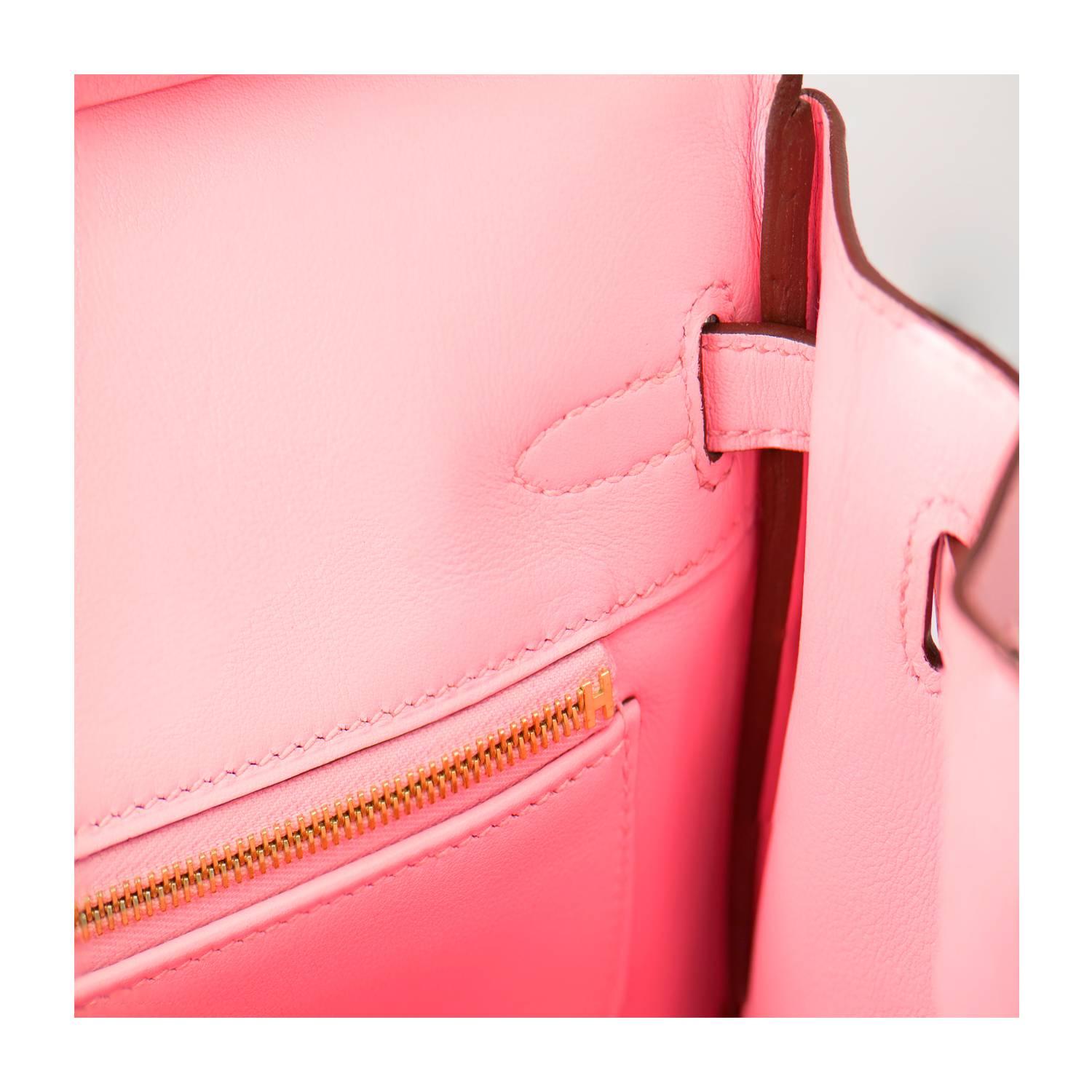 Hermes Handbag Birkin 25 Swift Pink Sakura Gold Hardware 2016. 3