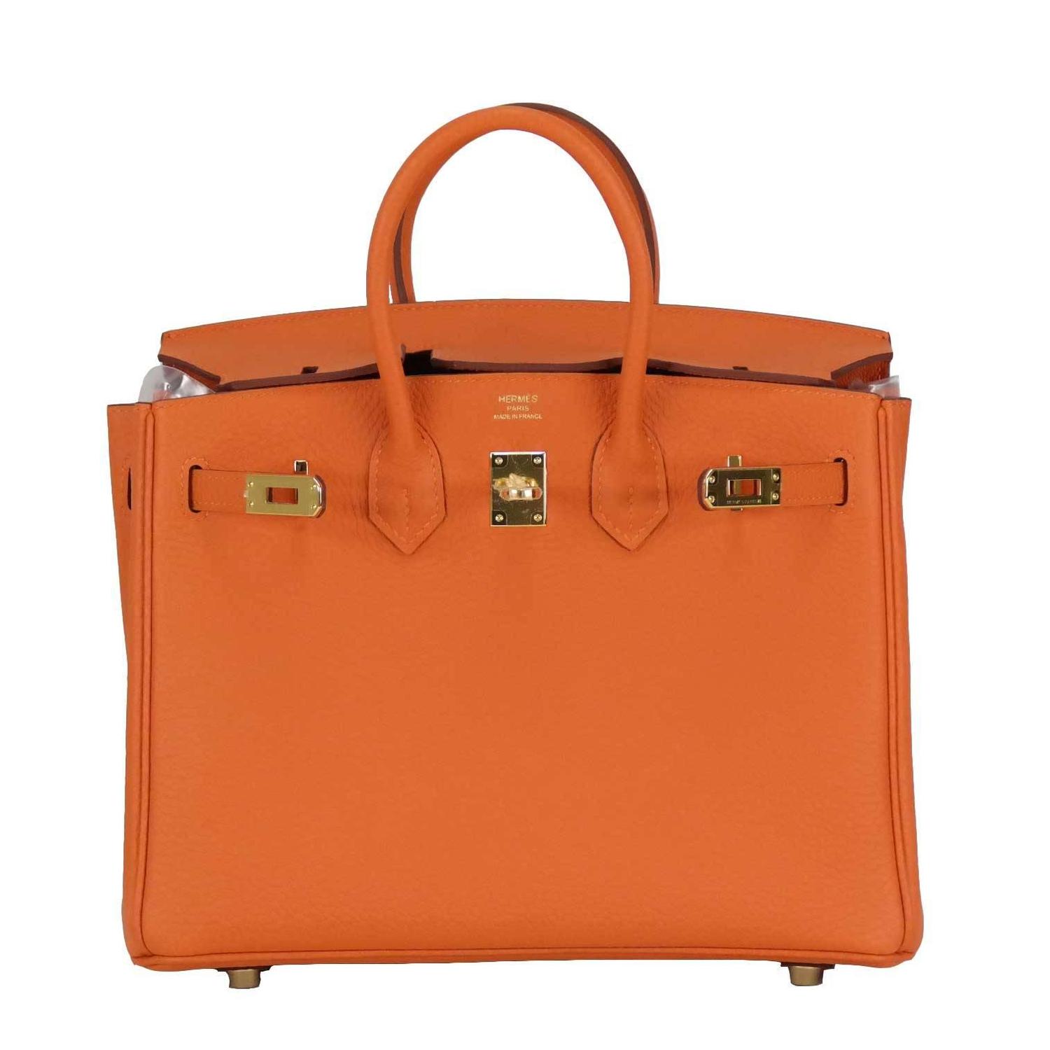 fake birkin bag - Hermes Birkin 25 Togo 93 Orange Gold Hardware 2016 For Sale at 1stdibs
