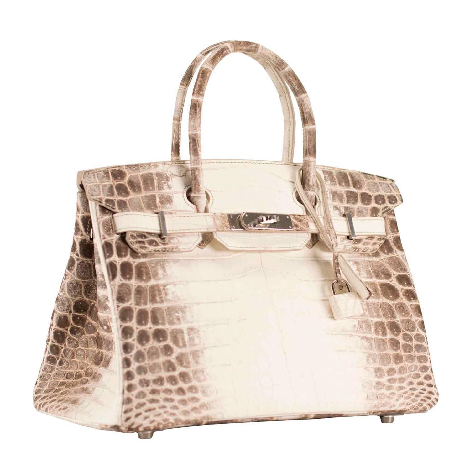 Hermes Birkin 30 Himalaya Crocodile Niloticus Palladium Hardware 2016

Pristine condition - 

Model: BIRKIN

Dimension: 30cm width x 22cm height x 16cm length

Color: Himalaya

Hardware: Palladium

With the protective plastic
