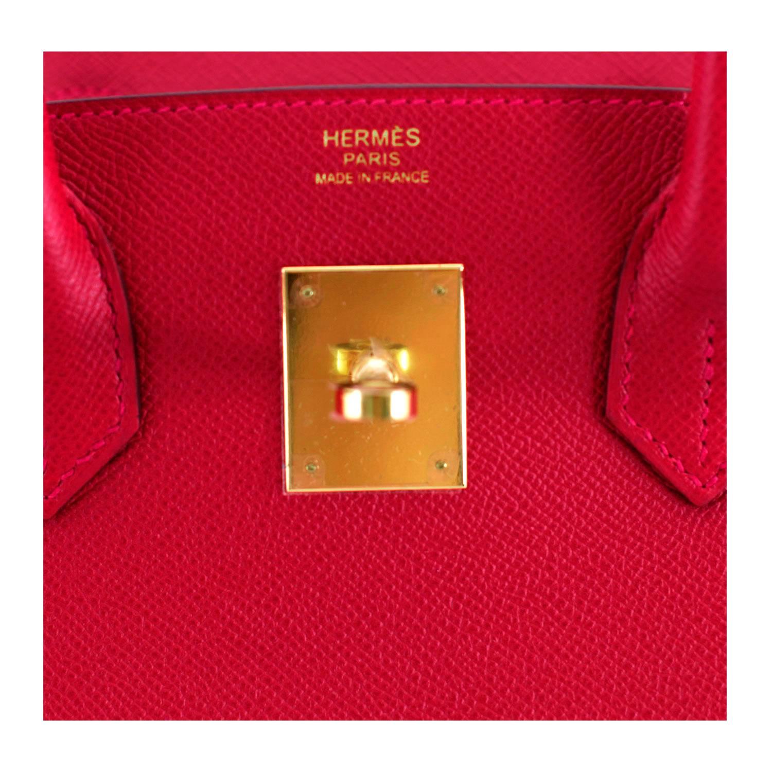Women's or Men's Hermes Birkin 30 cm Epsom Leather Q5 Casaque Color Gold Hardware 2016