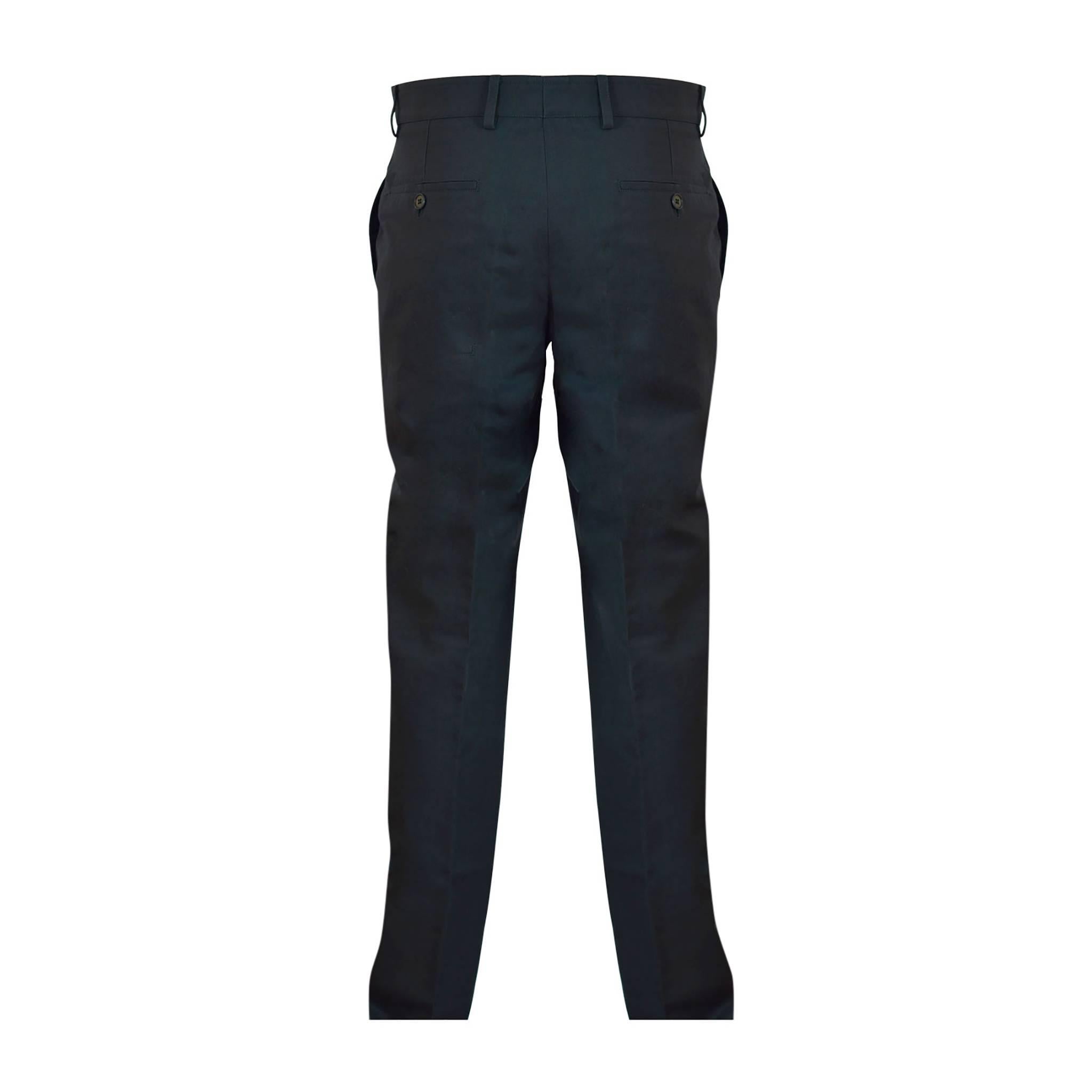 Black HERMES PANTS PALM BEACH SURPIQUE GABARDINE COTTON 44 Grey ARDOISE 2015. For Sale