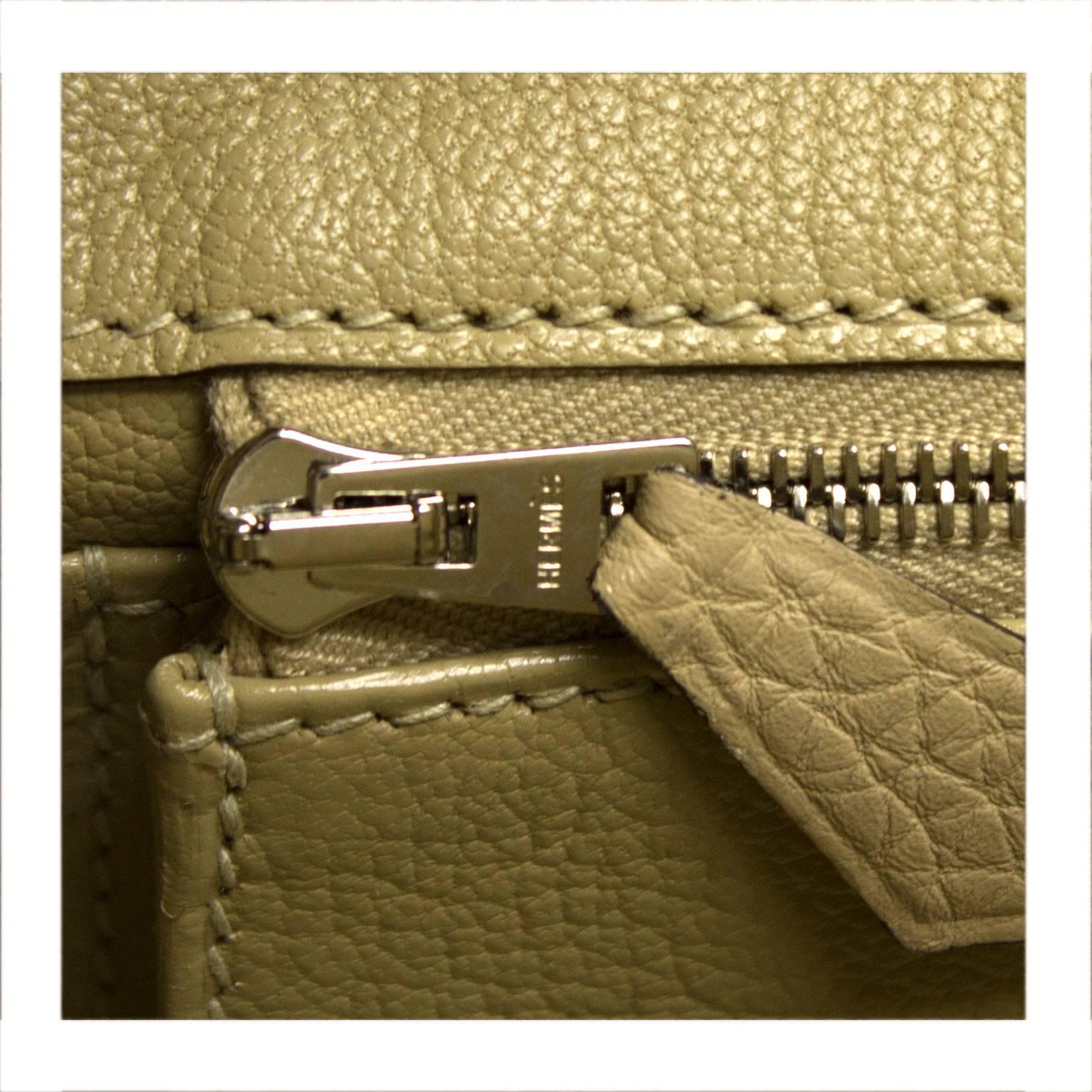 Women's Hermes Handbag Birkin 30 Togo Leather S2 Trench Color Palladium Hardware 2016