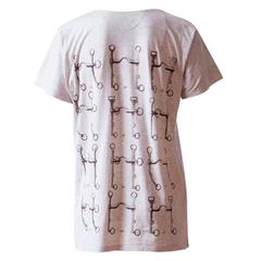 Hermes T-Shirt Mors de Selle Jersey Chine Size 36 Color Grey 2015.