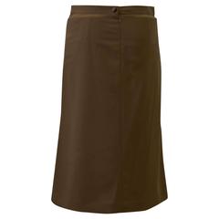 Hermes Skirt Georgette Wool Crepe Panell 36 Color Beige 2015.