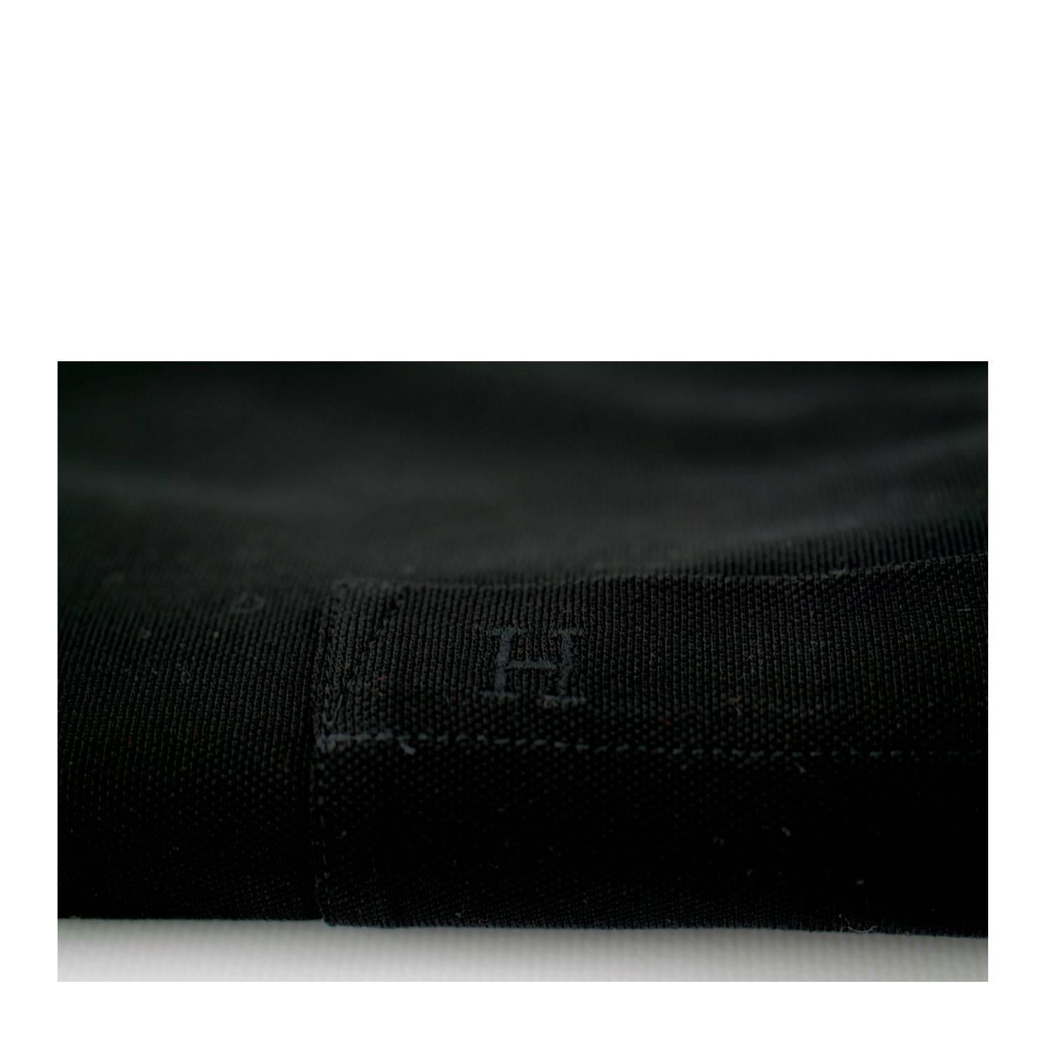 Black Hermes T-Shirt Ras du Cou Pique de Cotton Size M Color Noir 2016. For Sale