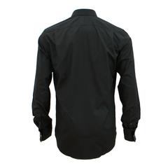 Hermes Shirt Droite Col Droite Popeline de Cotton Size 40 Color Black 2016