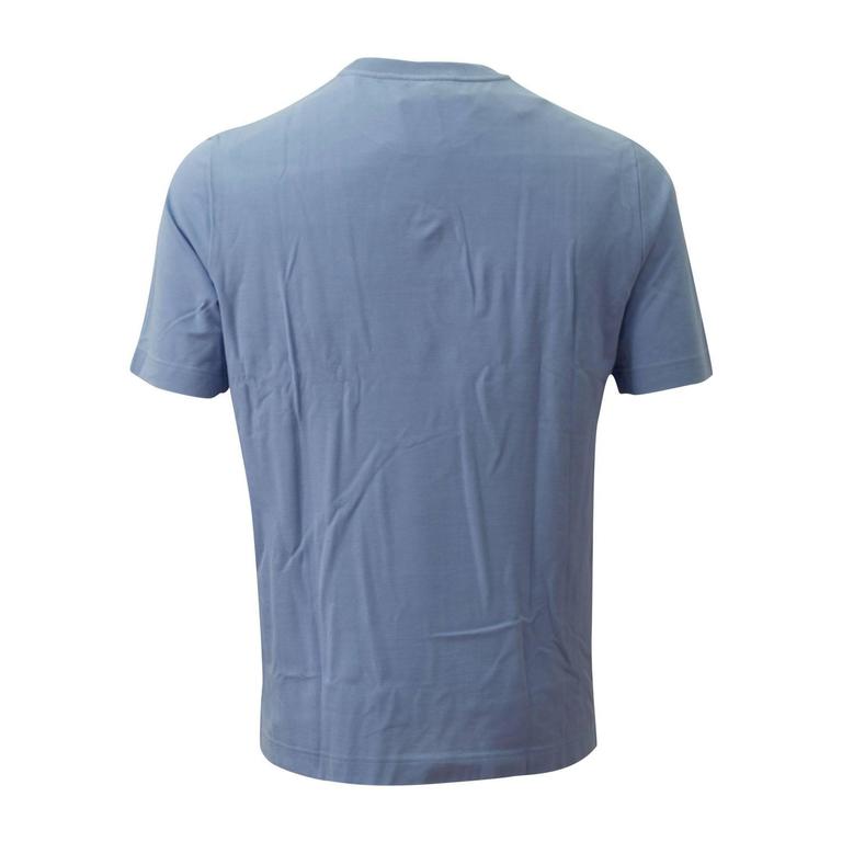 Hermes T-Shirt Ras Du Cou Pique de Cotton Size L 69 Color Blue Ciel 2016.  For Sale at 1stDibs