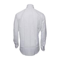 Hermes Chemise Col Droit Popeline de Cotton Unie Size 43 Color Blanc 2016.