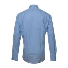 Hermes Chemise Col Droit Natte Uni Size 43 Color Bleu Pale 2016.