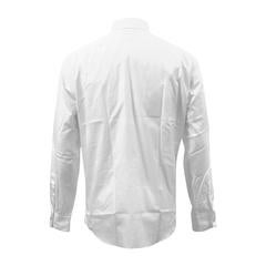 Hermes Chemise Col Droit Faux Uni Chevron 90 Blanc 43 Size 2016