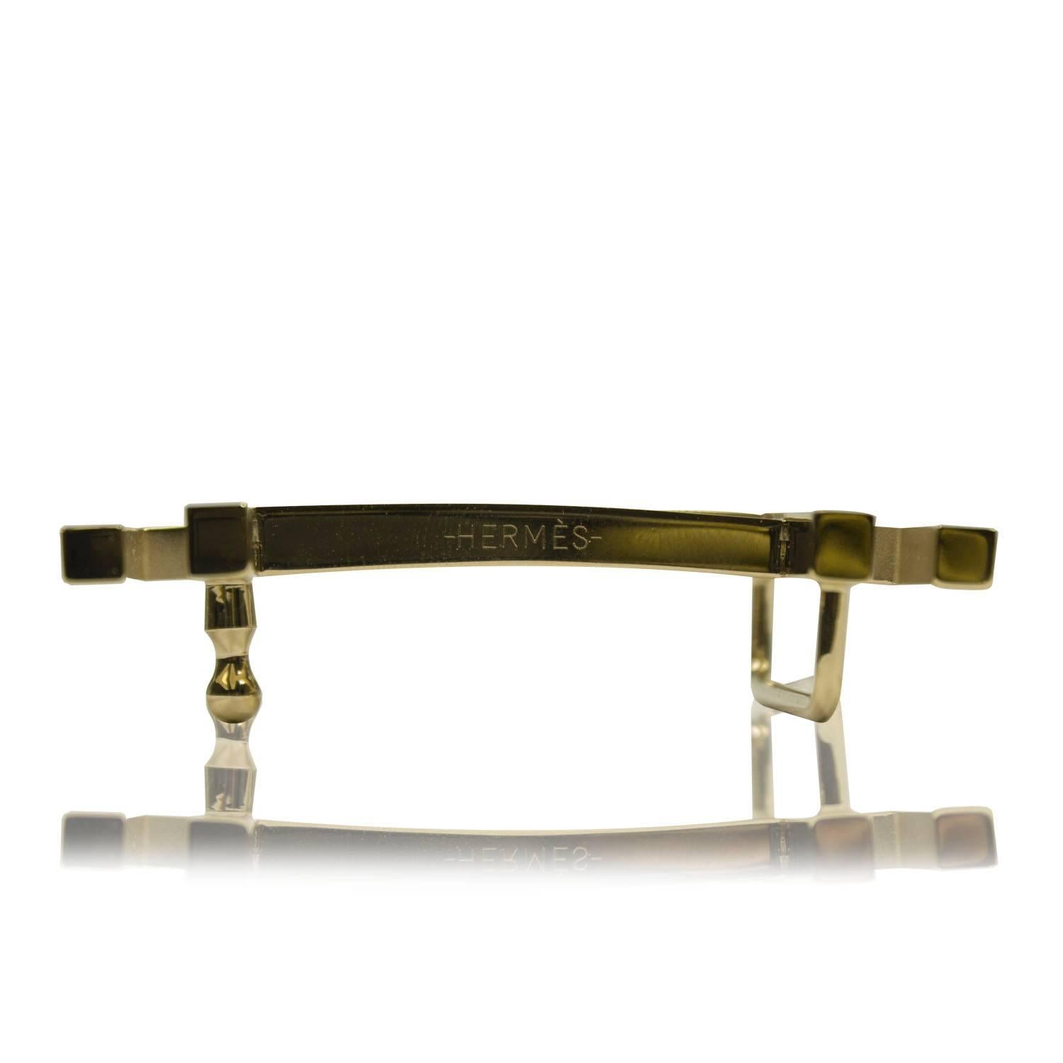 Women's or Men's Hermes Belt Reversible 32mm/95cm Togo Leather Noir/Gold Color Double H Permabras