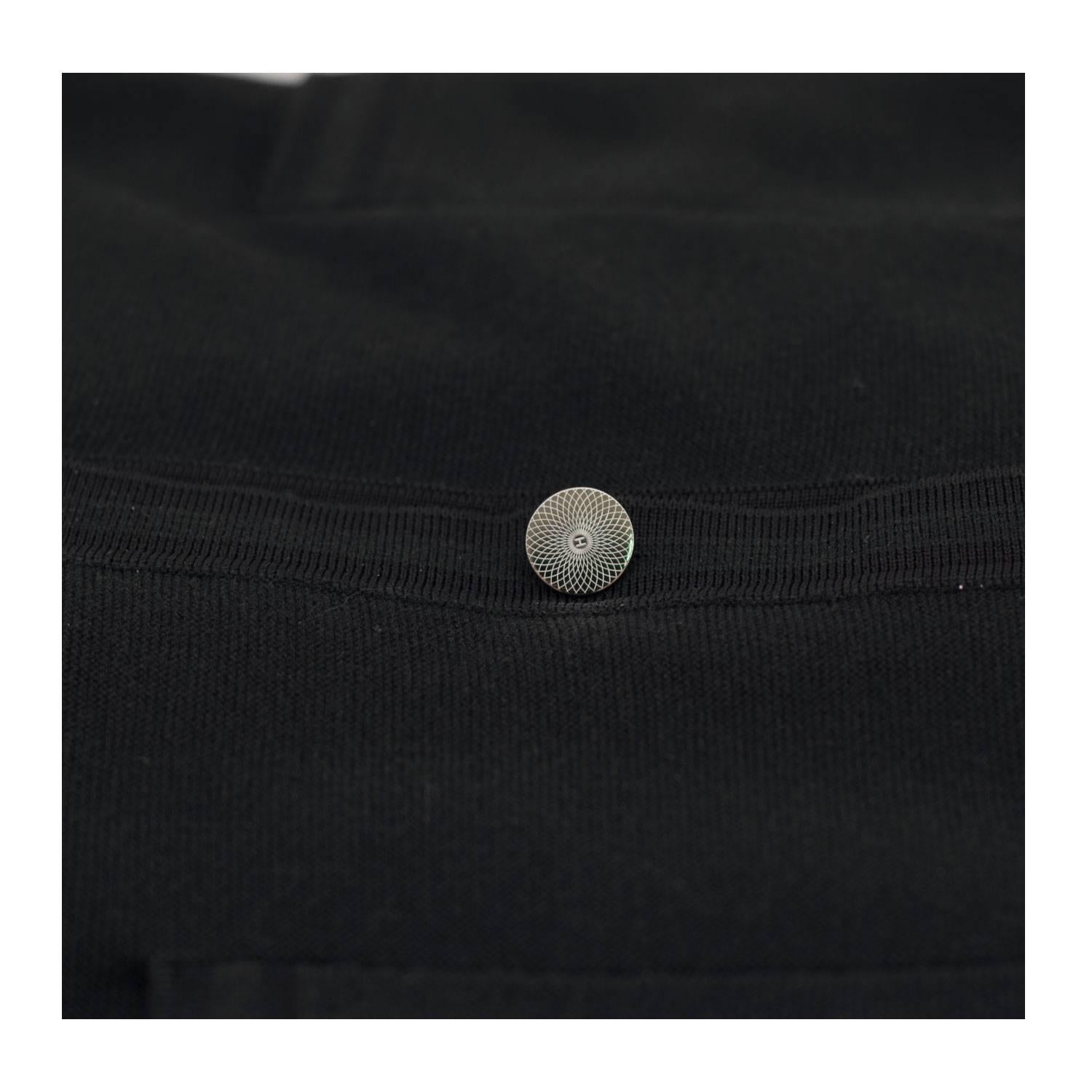 Women's Hermes Cardigan Maille Fine Jeux de Points Black 38 size 2016. For Sale