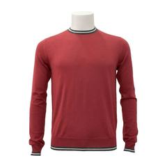 Hermes Pull Col Rond Rayures Contrastees Framboise Color M/42 Size 2016