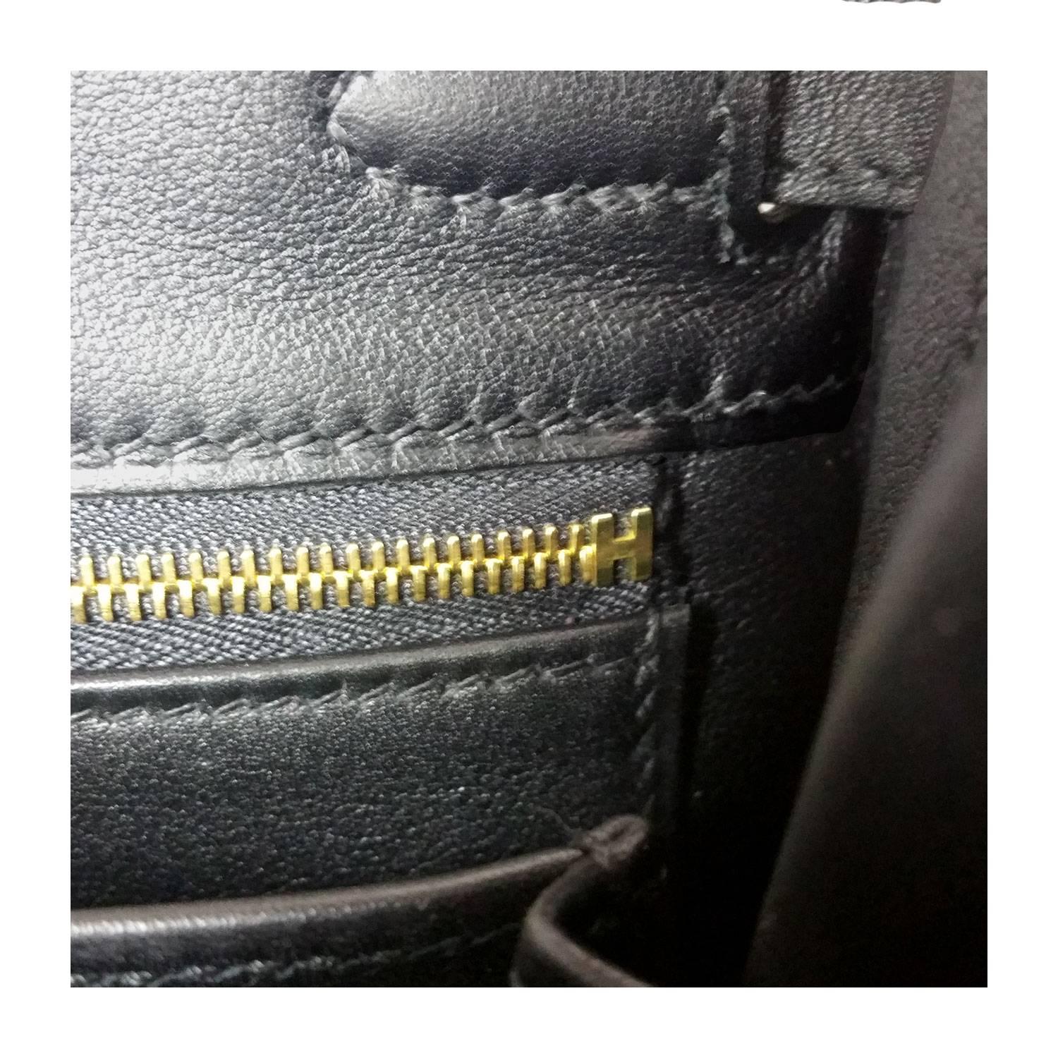 Hermes Handbag Kelly 25 Swift Leather 89 Black Color Gold Hardware 2016 5