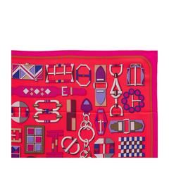 Hermes Scarf "Carre" "Carre en Boucles" 36" x 36" (90cmx90cm) 100% silk 2016