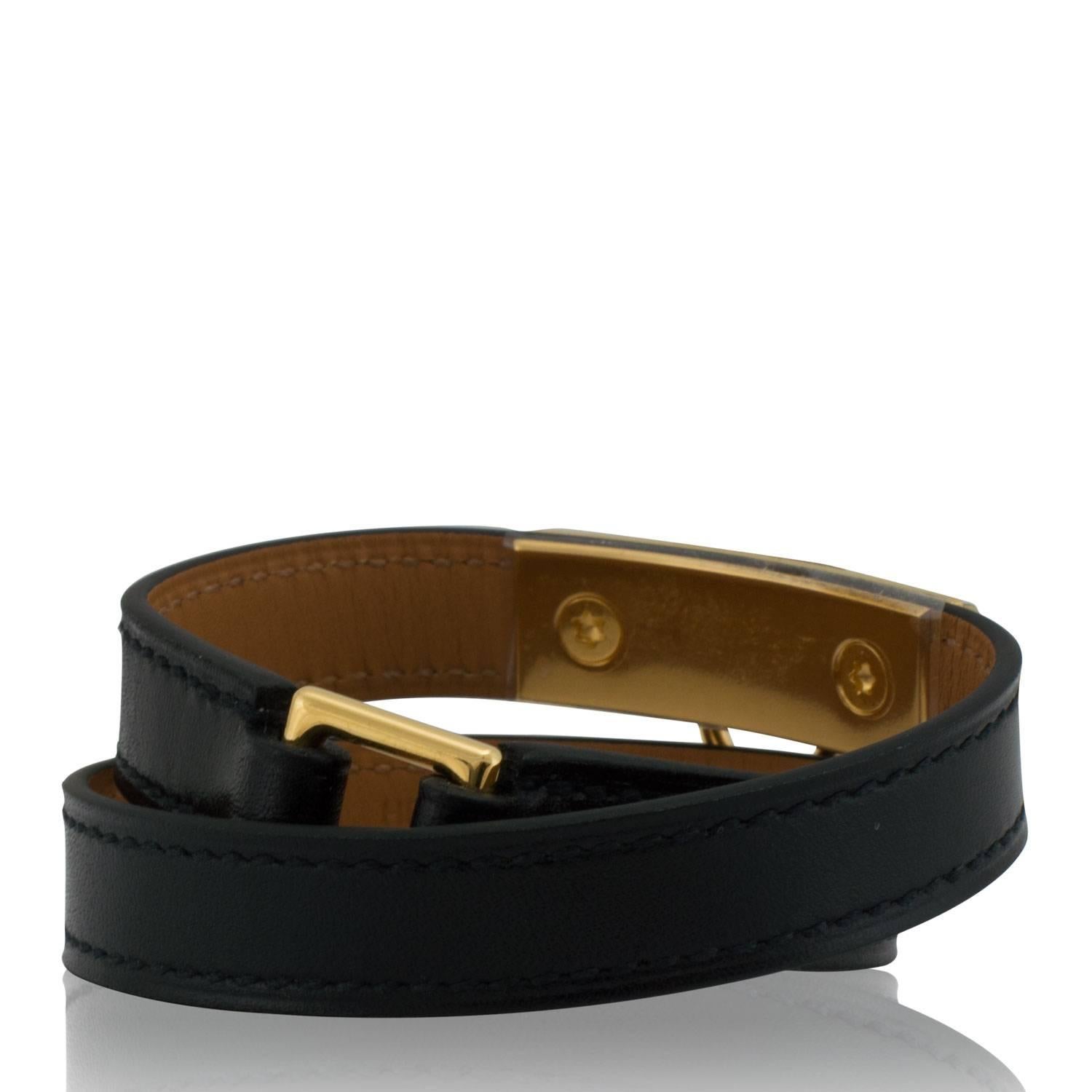 Hermes Bracelet Rivale Double Tour Epsom Leather Black Color S Size Gold Hardware 2016

Pristine. Pre-owned and never used.

Bought it in Hermes store in 2016.

Size: S.

14